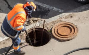 high-pressure sewer drain hydro jetting