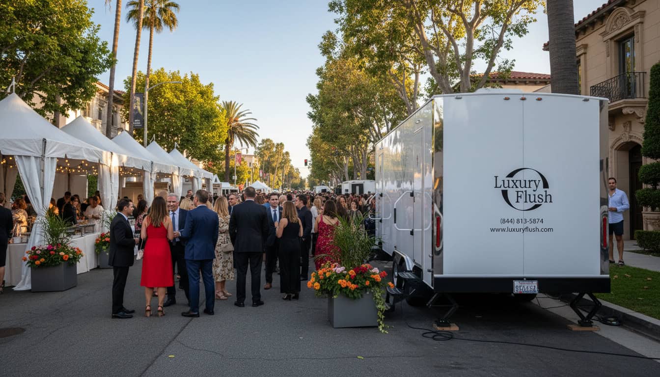 Luxury Flush portable restroom trailers