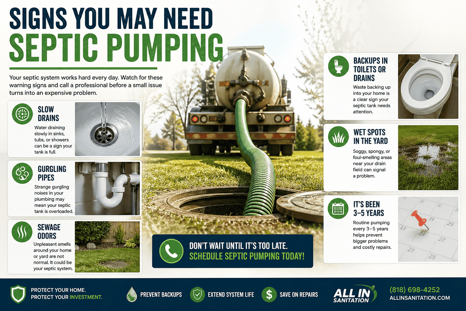 Signs why you might need septic tank pumping & cleaning services