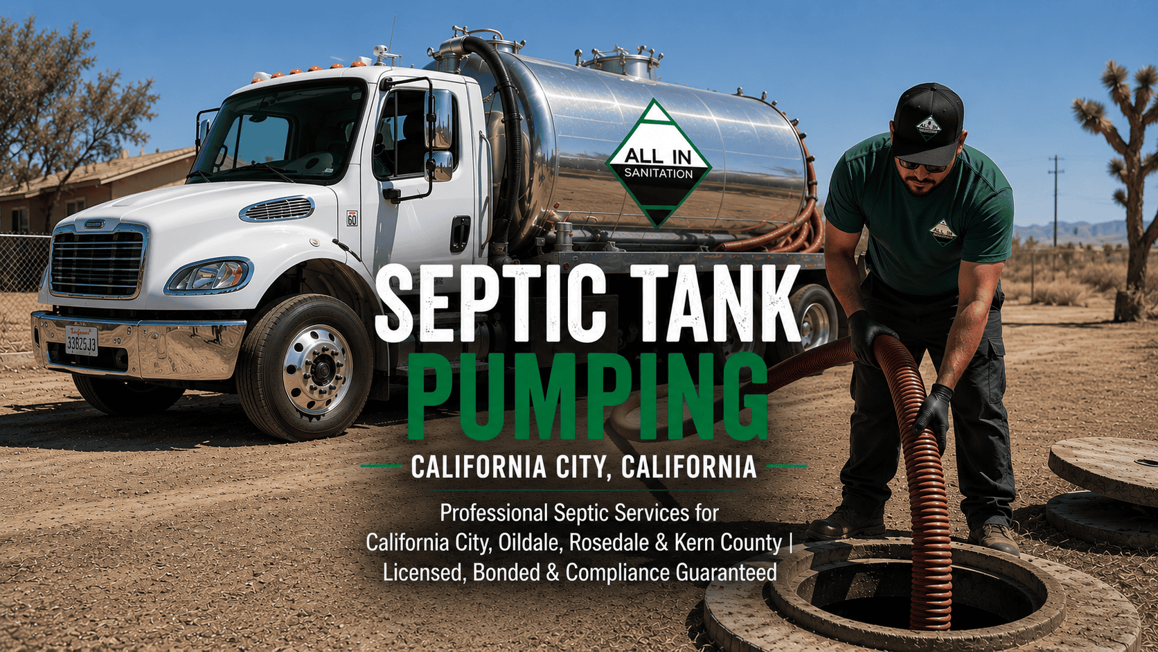 Septic tank pumping in California City