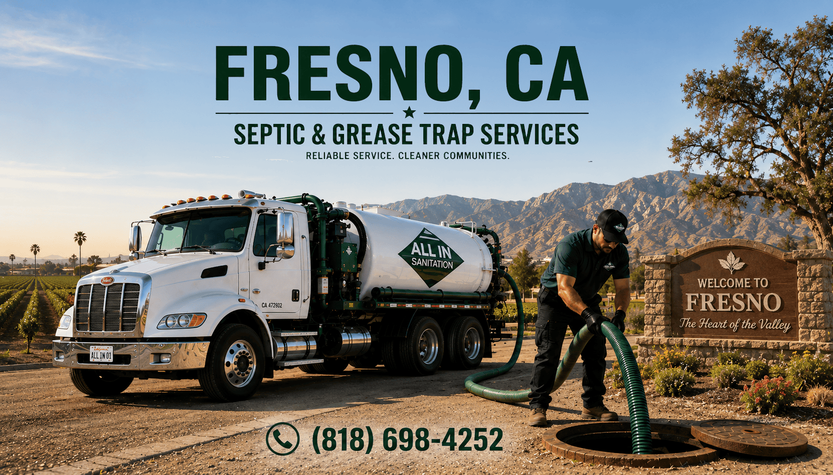 Fresno CA Septic & Grease Cleaning Service