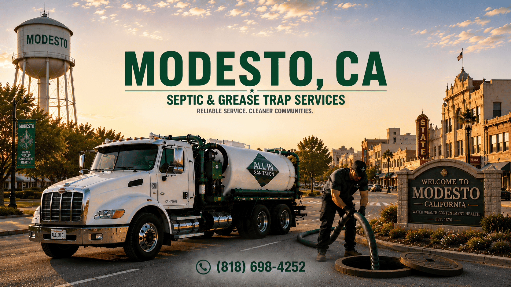 Modesto, California Septic & Grease Trap Services