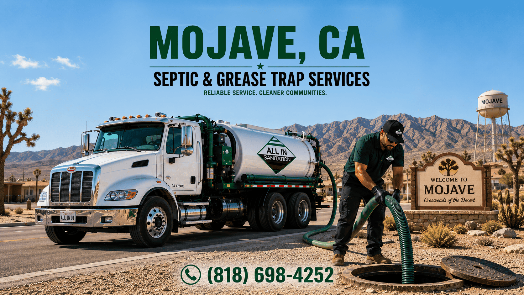 Septic & Grease Trap Services, Mojave CA