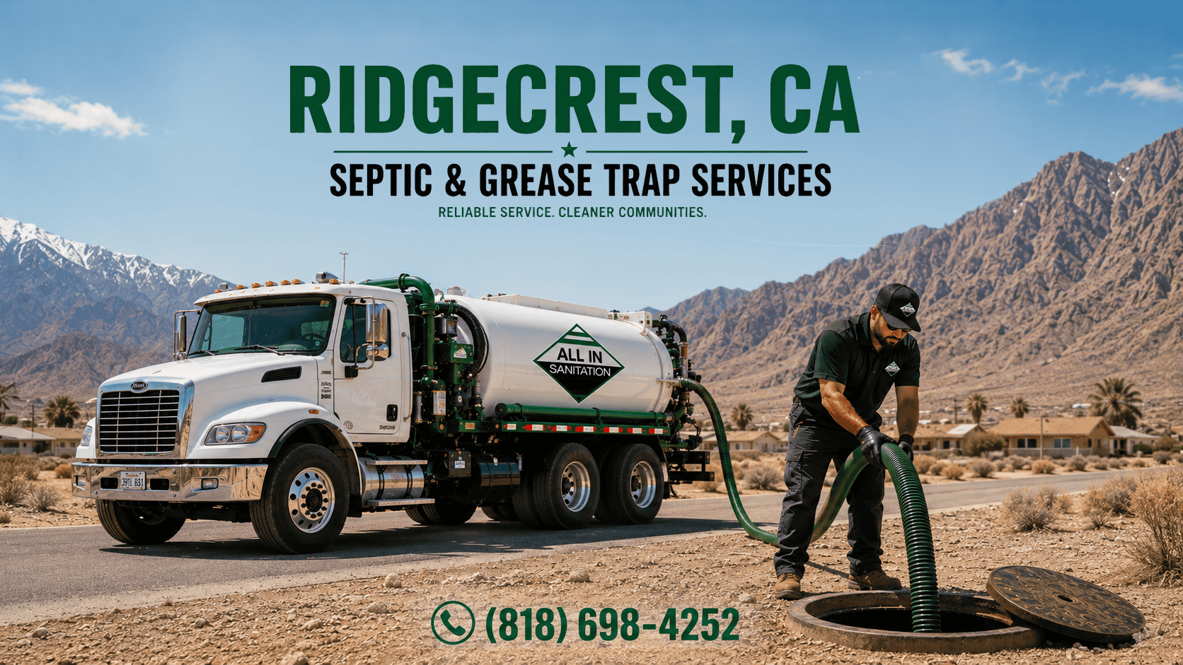 Ridgecrest CA Septic & Grease Cleaning Service
