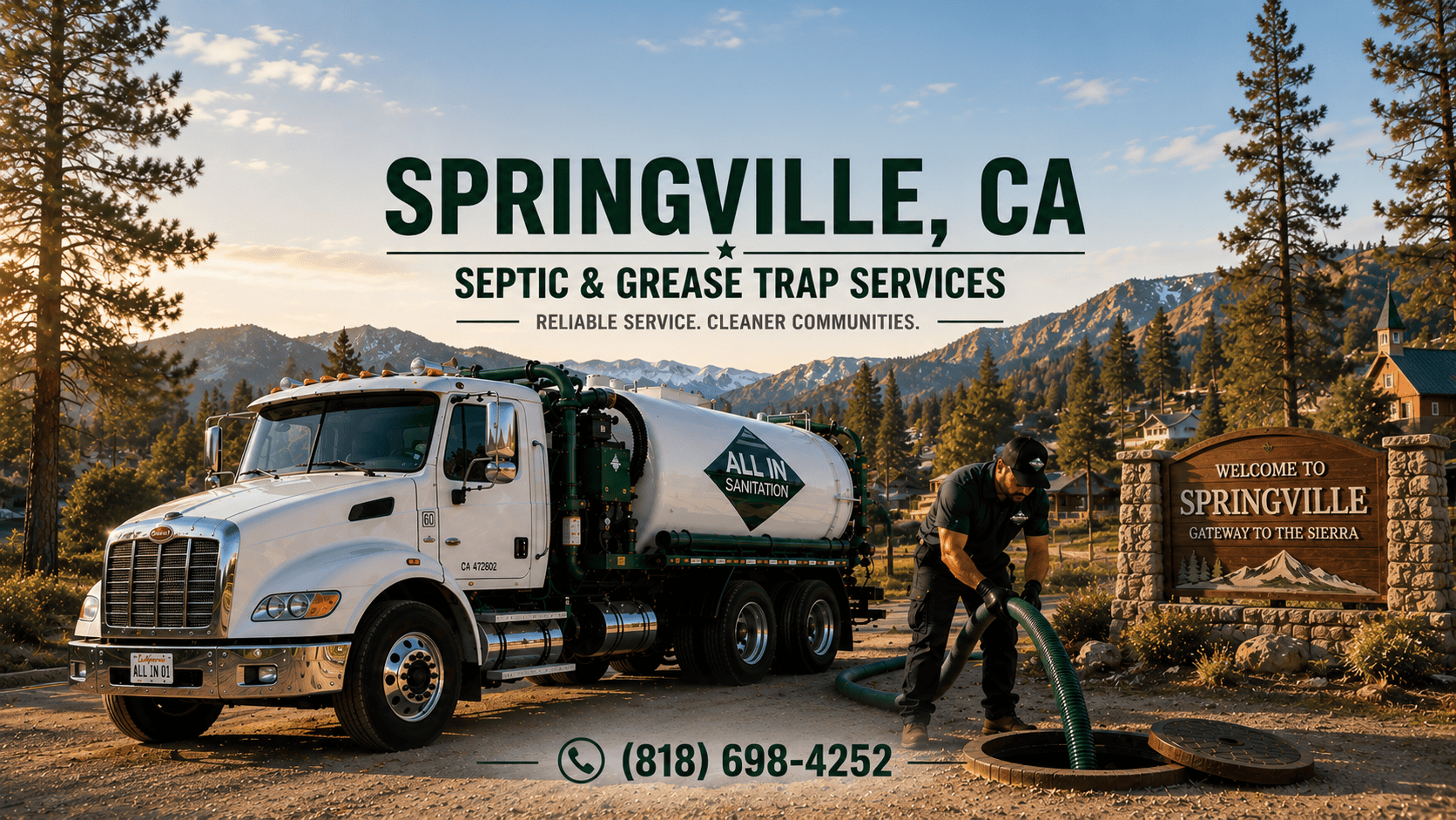 Springville CA Septic & Grease Cleaning Service
