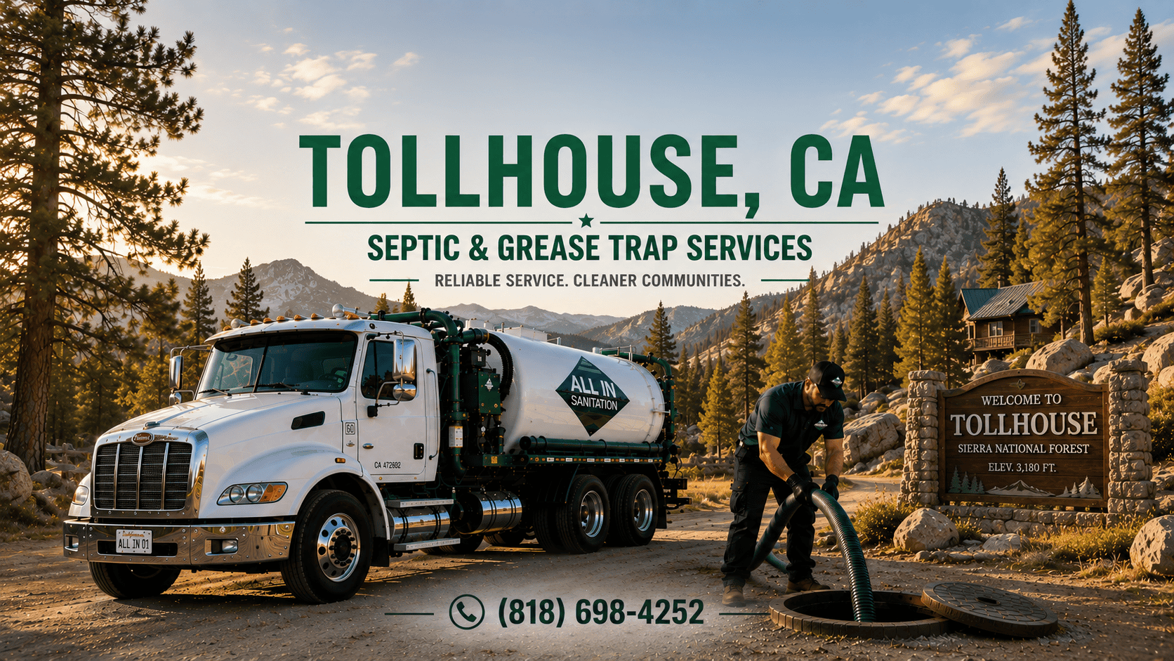 Tollhouse CA Septic & Grease Cleaning Service