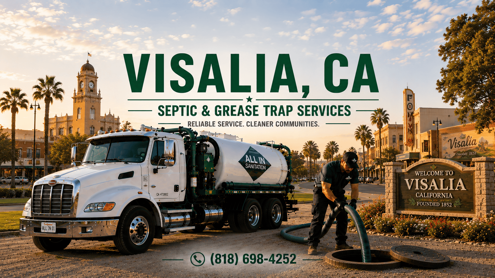 Visalia, CA Septic & Grease Cleaning Services
