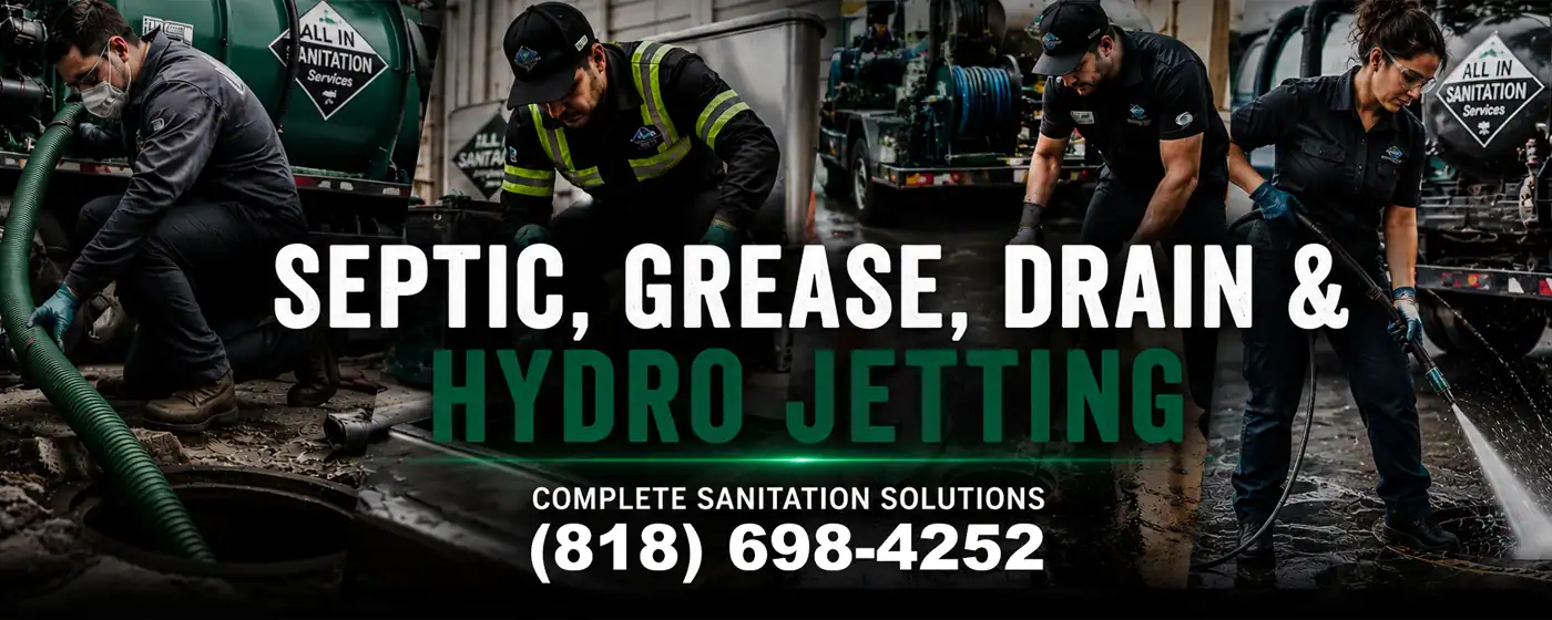 All In Sanitation septic, grease, drain and hydro-jetting services