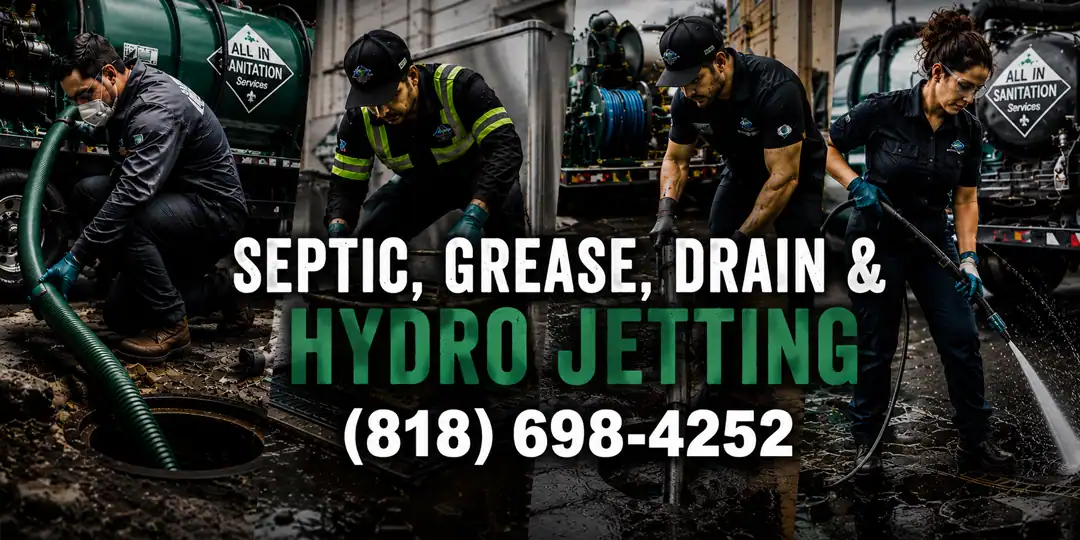 All In Sanitation septic, grease, drain and hydro-jetting services