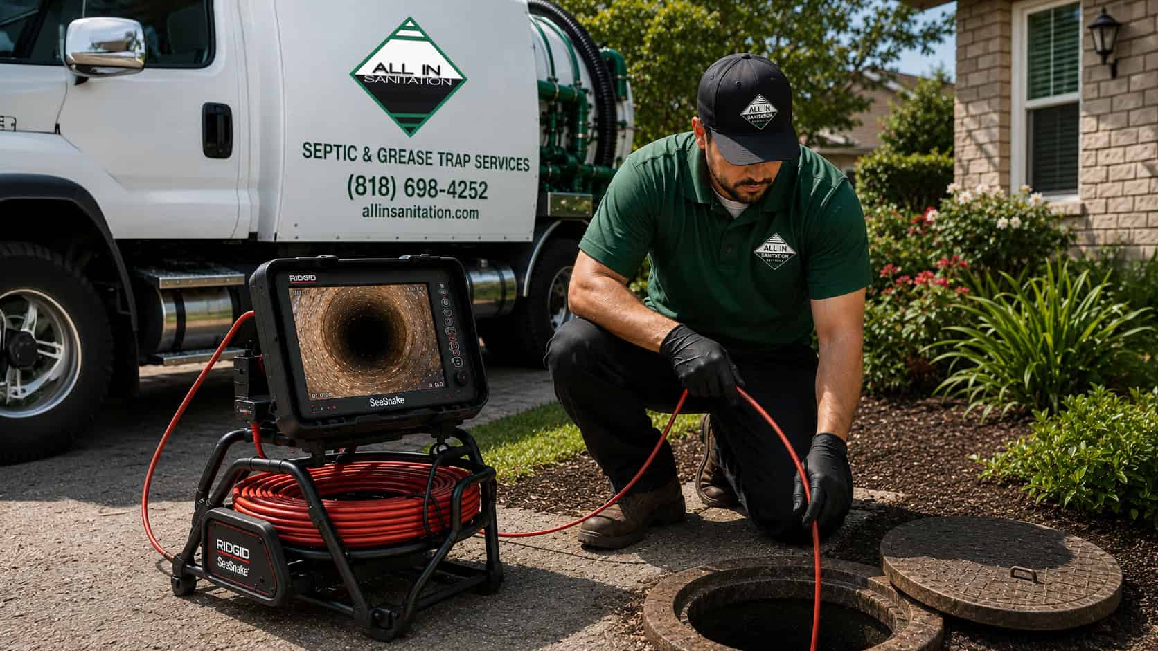 sewer snake drain camera inspection